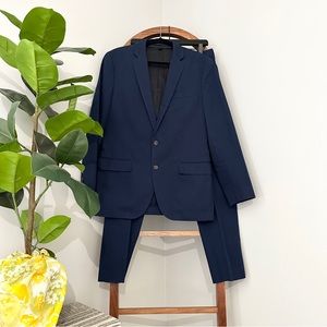 J.Crew Ludlow 39R Jacket 31 Pants Navy Blue Italian Cotton Suit Set